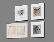 Рамка на 4 поста Ambrella Volt Qubi AF250124 цвет Белый-1