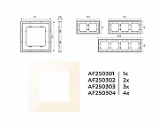 Рамка на 3 поста Ambrella Volt Qubi AF250303 цвет Бежевый-3