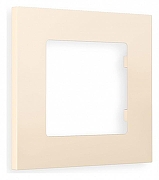 Рамка на 1 пост Ambrella Volt Qubi AF250331 цвет Бежевый