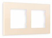 Рамка на 2 поста Ambrella Volt Qubi AF250332 цвет Бежевый