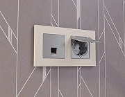 Рамка на 2 поста Ambrella Volt Qubi AF250332 цвет Бежевый-1