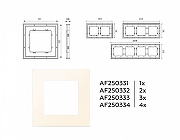 Рамка на 4 поста Ambrella Volt Qubi AF250334 цвет Бежевый-3