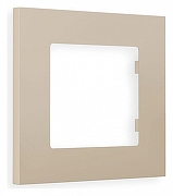 Рамка на 1 пост Ambrella Volt Qubi AF250361 цвет Бежевый, Серый