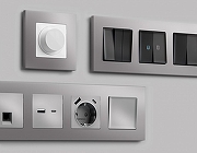 Рамка на 2 поста Ambrella Volt Qubi AF250502 цвет Сталь-2