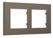 Рамка на 2 поста Ambrella Volt Qubi AF250632 цвет Бронза