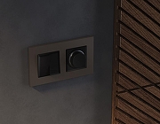 Рамка на 2 поста Ambrella Volt Qubi AF250632 цвет Бронза-2