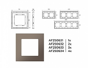 Рамка на 3 поста Ambrella Volt Qubi AF250633 цвет Бронза-3