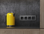 Рамка на 2 поста Ambrella Volt Qubi AF250652 цвет Антрацит-2