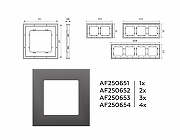 Рамка на 3 поста Ambrella Volt Qubi AF250653 цвет Антрацит-3