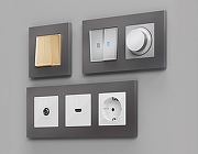 Рамка на 4 поста Ambrella Volt Qubi AF250654 цвет Антрацит-1