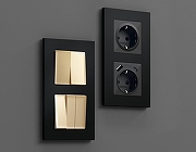 Рамка на 2 поста Ambrella Volt Qubi AF250702 цвет Черный-1