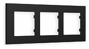 Рамка на 3 поста Ambrella Volt Qubi AF250703 цвет Черный