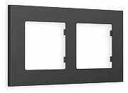 Рамка на 2 поста Ambrella Volt Qubi AF250802 цвет Графит