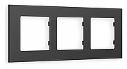 Рамка на 3 поста Ambrella Volt Qubi AF250803 цвет Графит