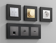 Рамка на 4 поста Ambrella Volt Qubi AF250804 цвет Графит-2