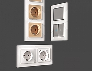 Рамка на 1 пост Ambrella Volt Platos Стекло органическое AF330101 цвет Белый-1