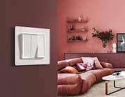 Рамка на 4 поста Ambrella Volt Platos Стекло органическое AF330104 цвет Белый-2