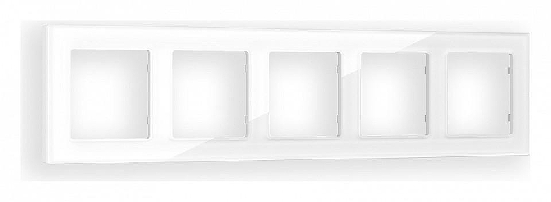 Рамка на 5 постов Ambrella Volt Platos Стекло органическое AF330105 