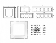 Рамка на 5 постов Ambrella Volt Platos Стекло органическое AF330105 цвет Белый-3