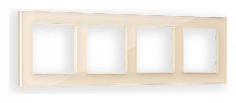 Рамка на 4 поста Ambrella Volt Platos Стекло органическое AF330304 