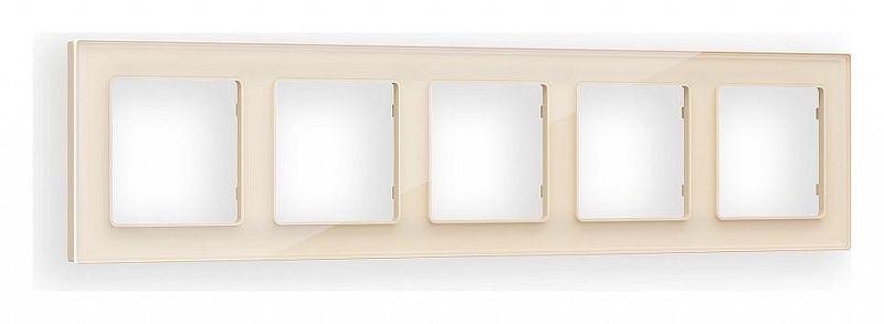 Рамка на 5 постов Ambrella Volt Platos Стекло органическое AF330305 