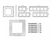 Рамка на 4 поста Ambrella Volt Platos Стекло органическое AF330404 цвет Серебро-3