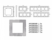 Рамка на 2 поста Ambrella Volt Platos Стекло органическое AF330502 цвет Сталь-3