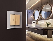 Рамка на 4 поста Ambrella Volt Platos Стекло органическое AF330504 цвет Сталь-2