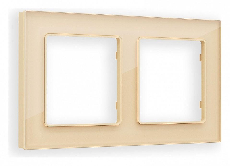 Рамка на 2 поста Ambrella Volt Platos Стекло органическое AF330602 