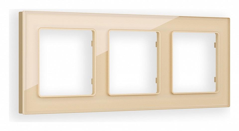 Рамка на 3 поста Ambrella Volt Platos Стекло органическое AF330603 