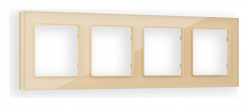 Рамка на 4 поста Ambrella Volt Platos Стекло органическое AF330604 