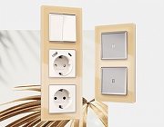 Рамка на 4 поста Ambrella Volt Platos Стекло органическое AF330604 цвет Бежевый-1