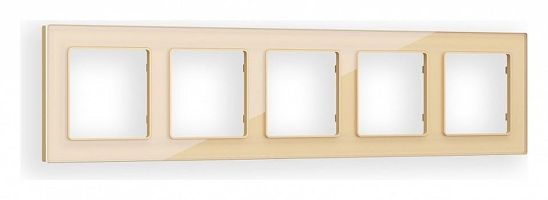 Рамка на 5 постов Ambrella Volt Platos Стекло органическое AF330605 