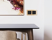 Рамка на 5 постов Ambrella Volt Platos Стекло органическое AF330605 цвет Бежевый-2