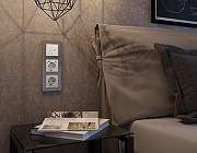 Рамка на 2 поста Ambrella Volt Platos Стекло органическое AF330652 цвет Антрацит-2