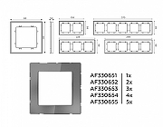 Рамка на 2 поста Ambrella Volt Platos Стекло органическое AF330652 цвет Антрацит-3