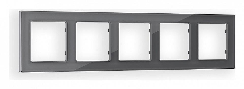 Рамка на 5 постов Ambrella Volt Platos Стекло органическое AF330655 