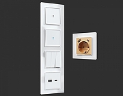 Рамка на 4 поста Ambrella Volt Platos Стекло натуральное AF380104 цвет Белый-2