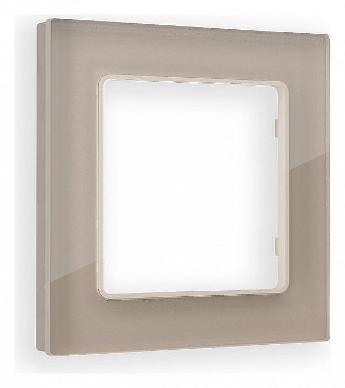 Рамка на 1 пост Ambrella Volt Platos Стекло натуральное AF380601 