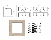 Рамка на 4 поста Ambrella Volt Platos Стекло натуральное AF380604 цвет Бежевый, Серый-3