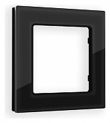 Рамка на 1 пост Ambrella Volt Platos Стекло натуральное AF380801 цвет Черный