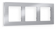 Рамка на 3 поста Ambrella Volt Platos Металл AF550103 цвет Серебро