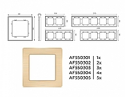 Рамка на 1 пост Ambrella Volt Platos Металл AF550301 цвет Бежевый-3