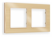 Рамка на 2 поста Ambrella Volt Platos Металл AF550302 цвет Бежевый