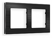 Рамка на 2 поста Ambrella Volt Platos Металл AF550502 цвет Черный
