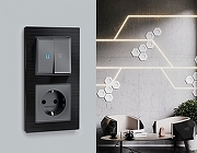 Рамка на 3 поста Ambrella Volt Platos Металл AF550503 цвет Черный-2