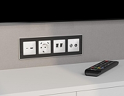 Накладка для розетки с заземлением и со шторками и 2хUSB type С Ambrella Volt ALFA AP1105 цвет Белый-2