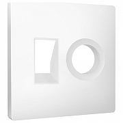 Накладка для ТВ-розетки и RJ-11 или RJ-45 Ambrella Volt ALFA AP1325 цвет Белый
