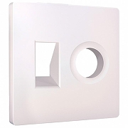 Накладка для ТВ-розетки и RJ-11 или RJ-45 Ambrella Volt ALFA AP2125 цвет Жемчужный