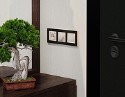 Накладка для розетки с заземлением и со шторками и 2хUSB type С Ambrella Volt ALFA AP3105 цвет Бежевый-1